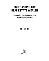 صورة الغلاف: Forecasting for Real Estate Wealth 1st edition 9780470275368