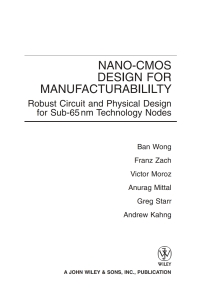 Imagen de portada: Nano-CMOS Design for Manufacturability 1st edition 9780470112809