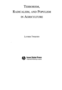 Cover image: Terrorism, Radicalism, and Populism in Agriculture 1st edition 9780813821580