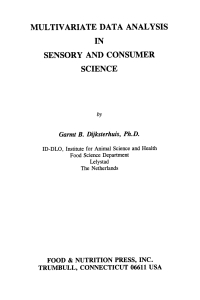 Imagen de portada: Multivariate Data Analysis in Sensory and Consumer Science 1st edition 9780917678417