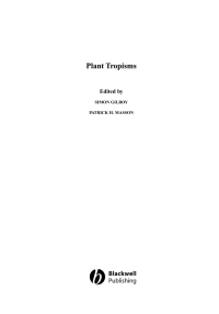 Cover image: Plant Tropisms 1st edition 9780813823232