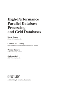 Imagen de portada: High-Performance Parallel Database Processing and Grid Databases 1st edition 9780470107621