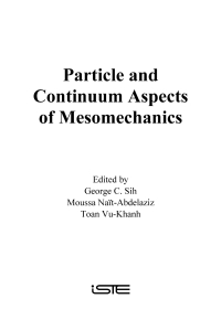 صورة الغلاف: Particle and Continuum Aspects of Mesomechanics 1st edition 9781847040251