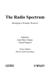 Cover image: The Radio Spectrum 1st edition 9781848210066