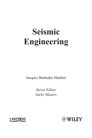 Imagen de portada: Seismic Engineering 1st edition 9781848210264
