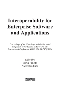 Cover image: Interoperability for Enterprise Software and Applications: Proceedings of the Workshops and the Doctorial Symposium of the Second IFAC/IFIP I-ESA International Conference: EI2N, WSI, IS-TSPQ 2006 1st edition 9781905209613