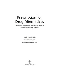 Imagen de portada: Prescription for Drug Alternatives 1st edition 9780470183991