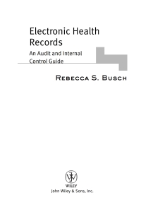 Cover image: Electronic Health Records 1st edition 9780470258200
