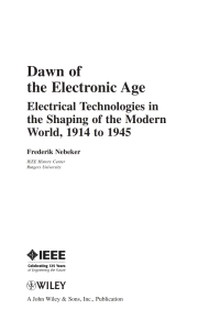 صورة الغلاف: Dawn of the Electronic Age 1st edition 9780470260654