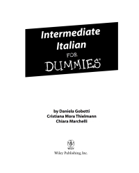 Cover image: Intermediate Italian For Dummies 1st edition 9780470247945