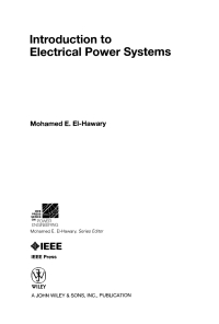 Imagen de portada: Introduction to Electrical Power Systems 1st edition 9780470408636