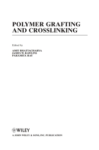 Imagen de portada: Polymer Grafting and Crosslinking 1st edition 9780470404652