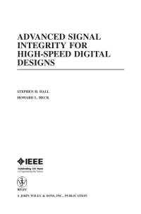 Cover image: Advanced Signal Integrity for High-Speed Digital Designs 1st edition 9780470192351