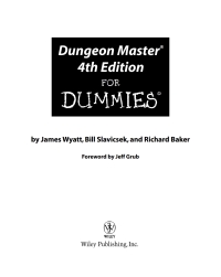 Cover image: Dungeon Master For Dummies 4th edition 9780470292914