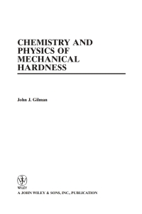 Cover image: Chemistry and Physics of Mechanical Hardness 1st edition 9780470226520