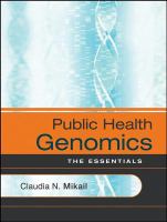 Cover image: Public Health Genomics 1st edition 9780787986841