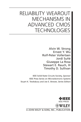 Imagen de portada: Reliability Wearout Mechanisms in Advanced CMOS Technologies 1st edition 9780471731726