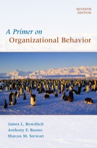 Cover image: A Primer on Organizational Behavior 7th edition 9780470086957