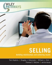 صورة الغلاف: Selling: Building Relationships and Achieving Results 1st edition 9780470111253