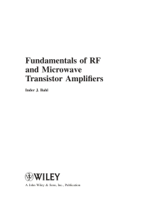 Imagen de portada: Fundamentals of RF and Microwave Transistor Amplifiers 1st edition 9780470391662