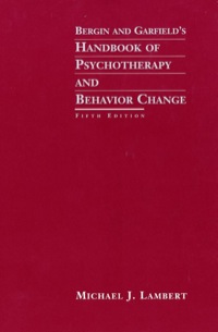 Cover image: Bergin and Garfield's Handbook of Psychotherapy and Behavior Change 5th edition