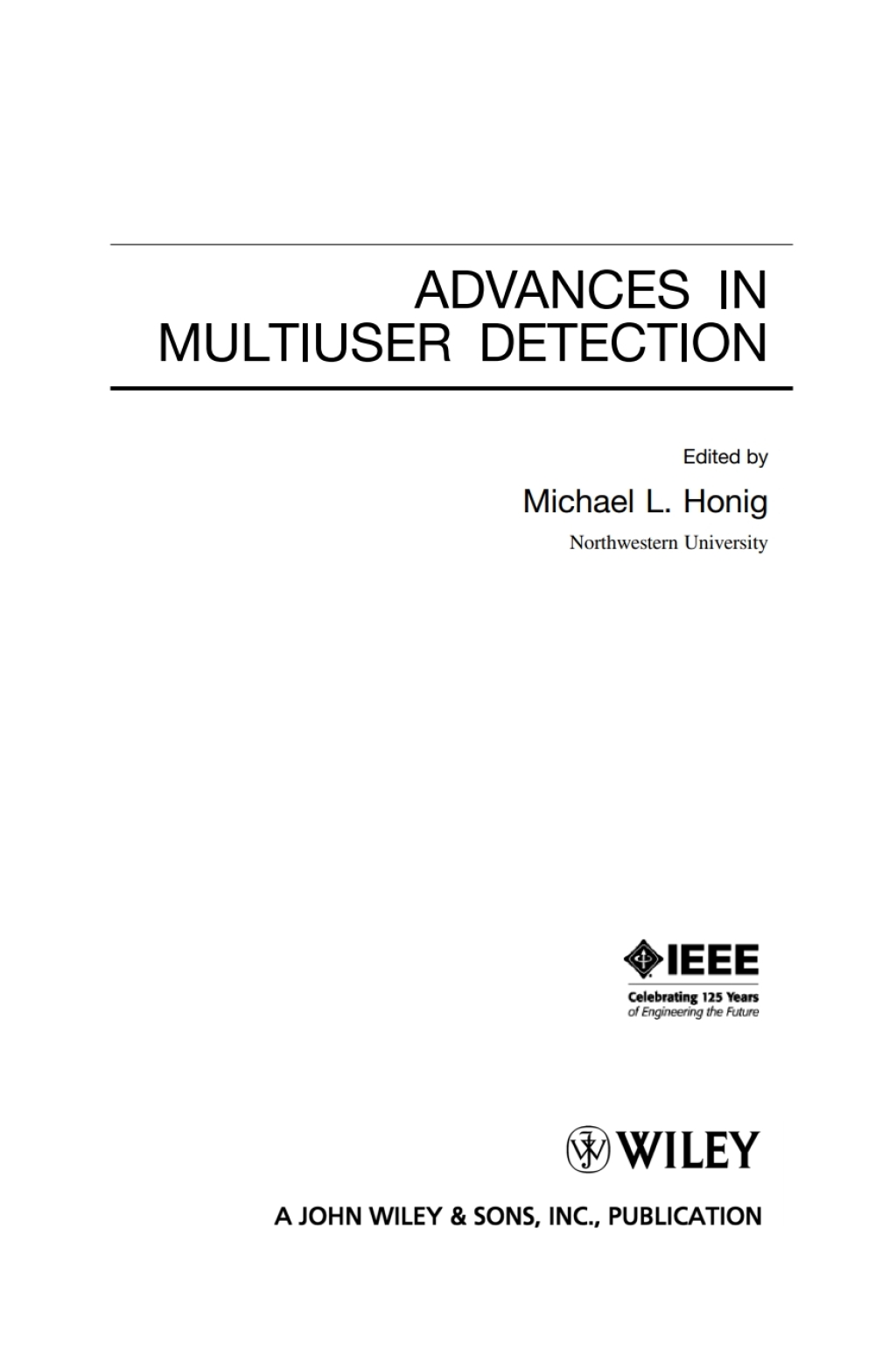 Advances in Multiuser Detection 1st Edition