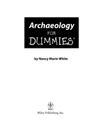 Cover image: Archaeology For Dummies 1st edition 9780470337325