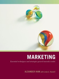 Imagen de portada: Marketing: Essential Techniques and Strategies Geared Towards Results 9780471790792
