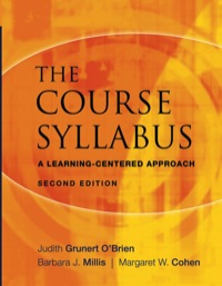 Cover image: The Course Syllabus: A Learning-Centered Approach 2nd edition 9780470197615