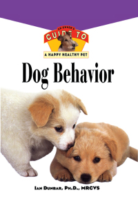 Titelbild: Dog Behavior 1st edition 9780876052365