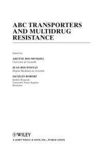 Cover image: ABC Transporters and Multidrug Resistance 1st edition 9780470227343