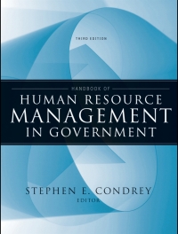 Cover image: Handbook of Human Resource Management in Government 3rd edition 9780470484043