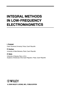 Cover image: Integral Methods in Low-Frequency Electromagnetics 1st edition 9780470195505