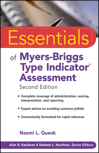 Cover image: Essentials of Myers-Briggs Type Indicator Assessment 2nd edition 9780470343906