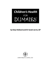 Cover image: Children's Health For Dummies 1st edition 9780470027356