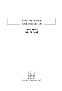 Imagen de portada: Credit Risk Modeling using Excel and VBA 1st edition 9780470031575