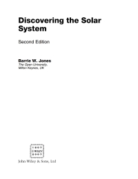 Cover image: Discovering the Solar System 2nd edition 9780470018316