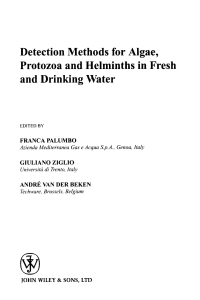 Cover image: Detection Methods for Algae, Protozoa and Helminths in Fresh and Drinking Water 1st edition 9780471899891