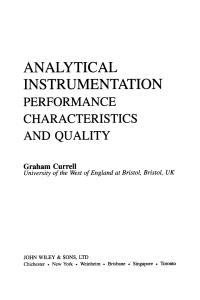 Imagen de portada: Analytical Instrumentation 1st edition 9780471999010