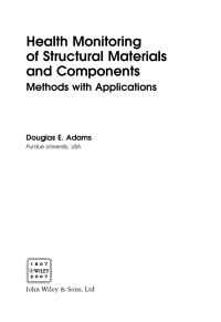 صورة الغلاف: Health Monitoring of Structural Materials and Components 1st edition 9780470033135
