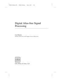 Cover image: Digital Alias-free Signal Processing 1st edition 9780470027387