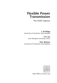 Imagen de portada: Flexible Power Transmission: The HVDC Options 1st edition 9780470056882