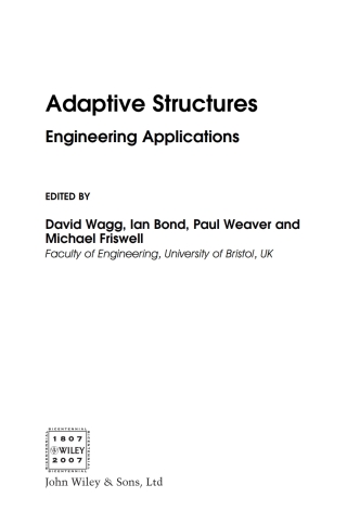 Cover image: Adaptive Structures 1st edition 9780470056974