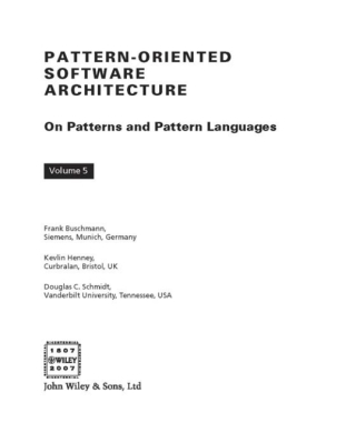 Cover image: Pattern-Oriented Software Architecture, On Patterns and Pattern Languages 1st edition 9780471486480