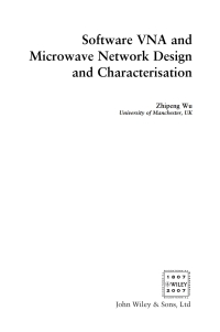 صورة الغلاف: Software VNA and Microwave Network Design and Characterisation 1st edition 9780470512159