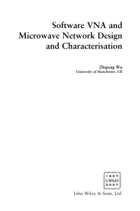 Cover image: Software VNA and Microwave Network Design and Characterisation 1st edition 9780470512159