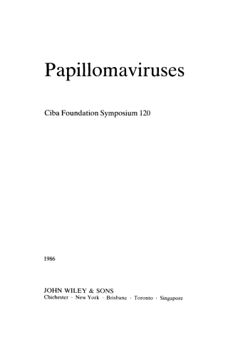Imagen de portada: Papillomaviruses 1st edition 9780471998372