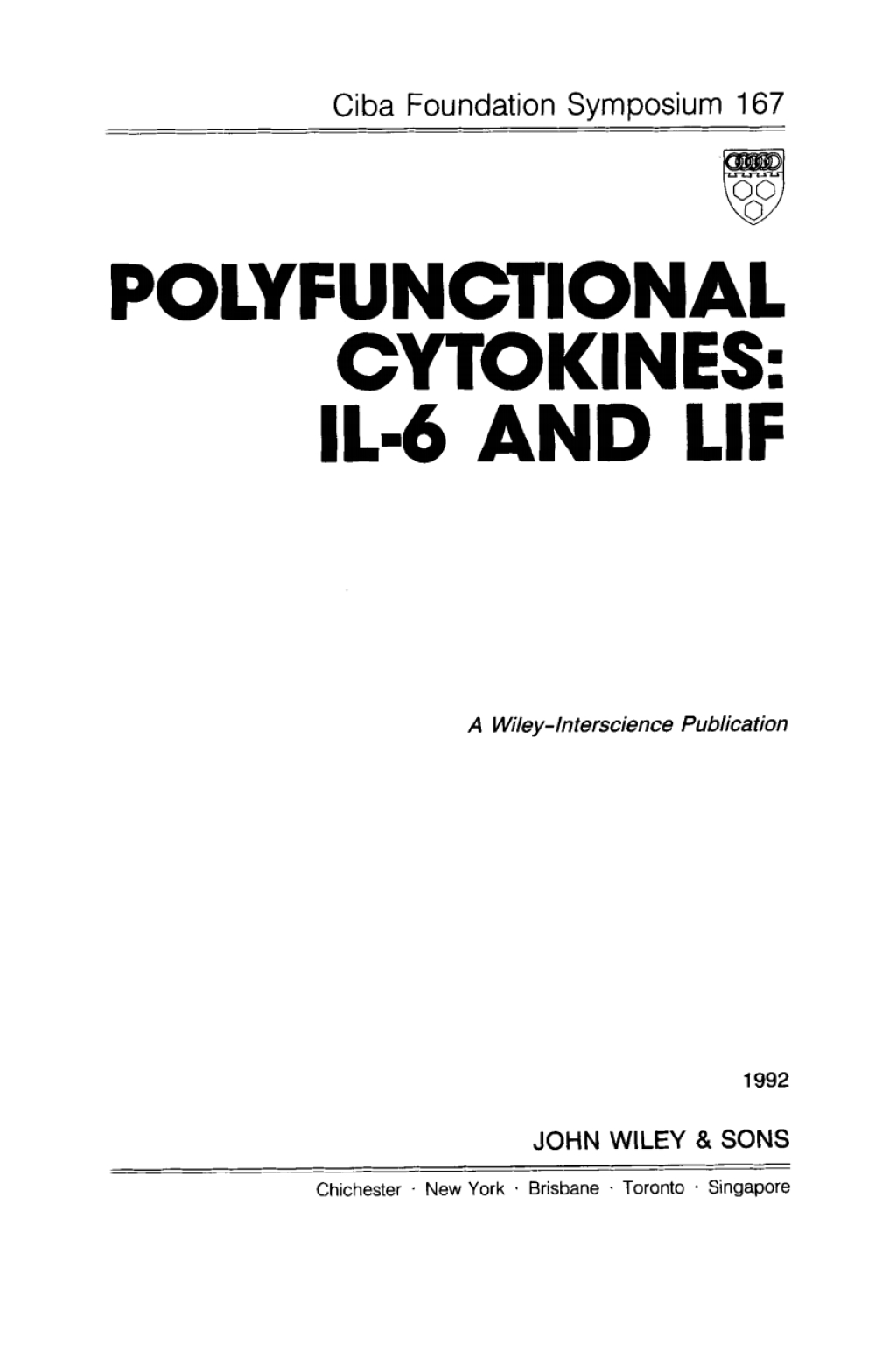 Polyfunctional Cytokines IL-6 and LIF 1st Edition