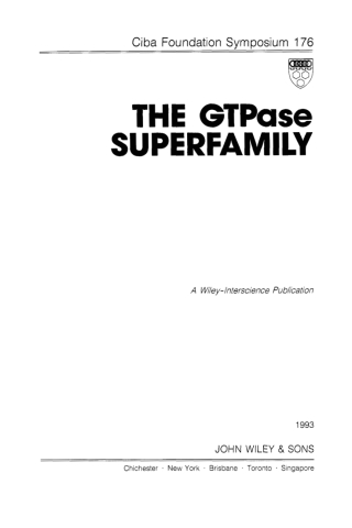 Imagen de portada: The GTPase Superfamily 1st edition 9780471939146