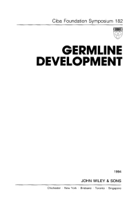 Imagen de portada: Germline Development 1st edition 9780471942641